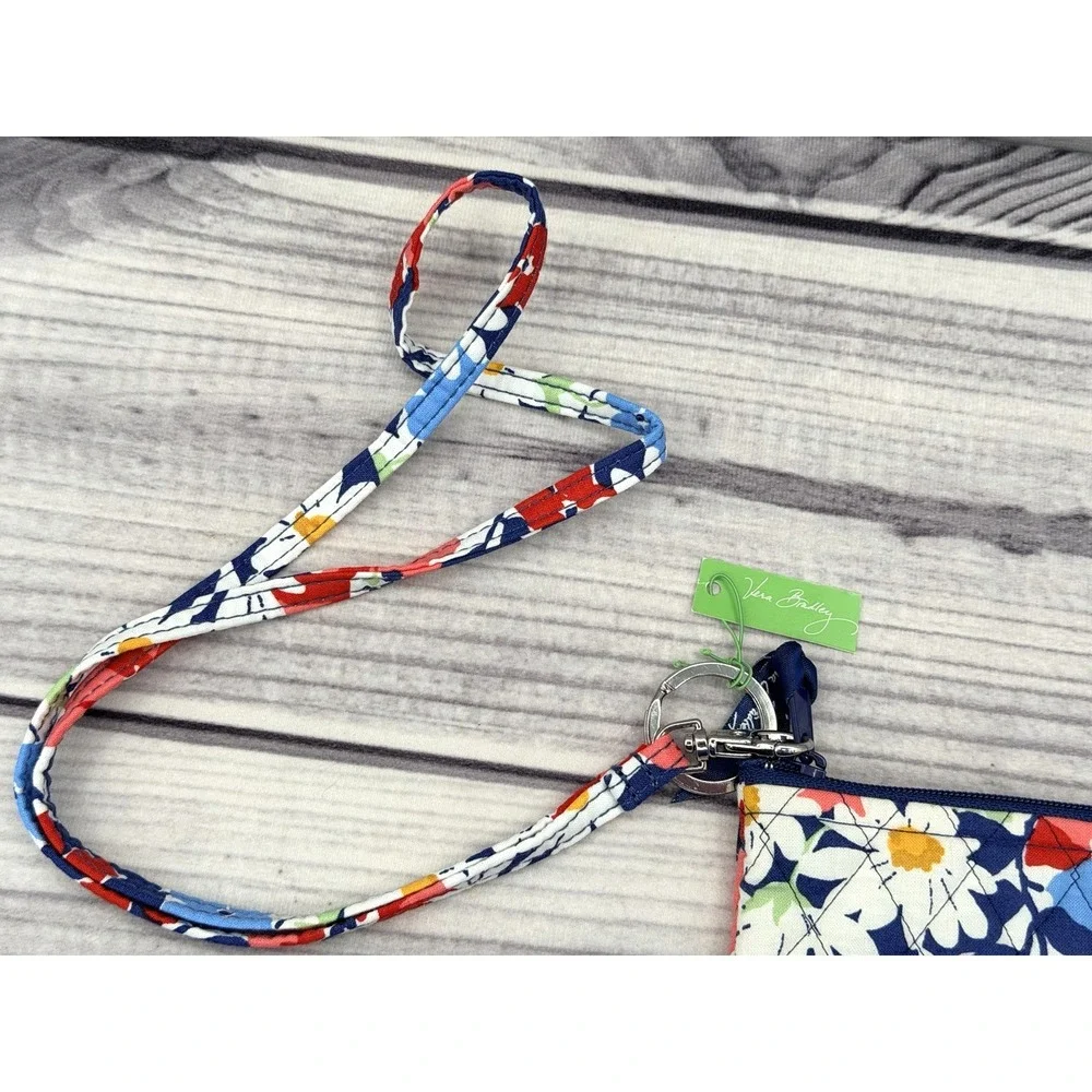 VERA BRADLEY SUMMER COTTAGE COIN PURSE AND‎ LANYARD - NEW WITH TAGS